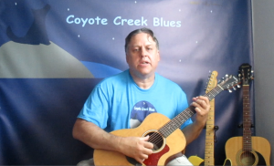 Widget 2 Image - Dennis Hartman In Coyote Creek Blues Shirt Playing Guitar